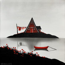 Load image into Gallery viewer, Rubies on the Rocks- 18 X 18”
