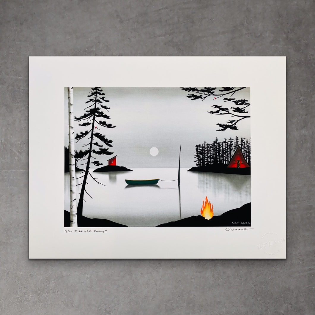 Fireside Folly- Limited Edition Giclee Print